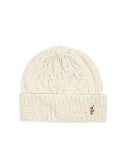 商品Ralph Lauren|Wool & Cashmere Classic Cable Cuff Hat,价格¥500,第1张图片