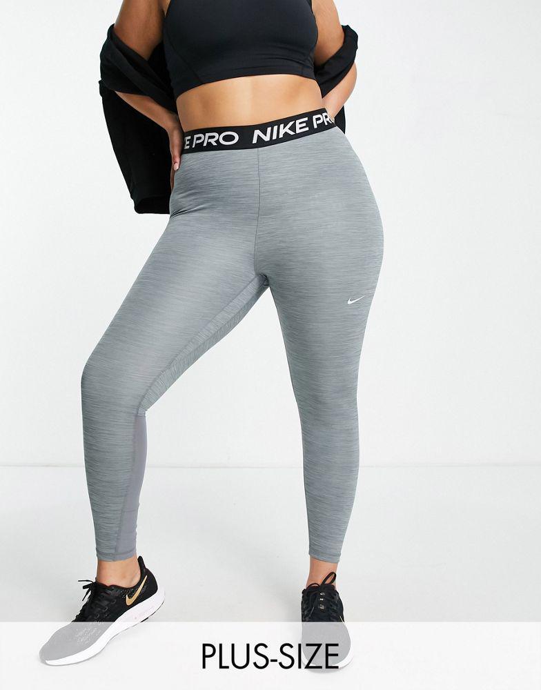 商品NIKE|Nike Pro Training Plus 365 leggings in marl grey,价格¥179,第1张图片