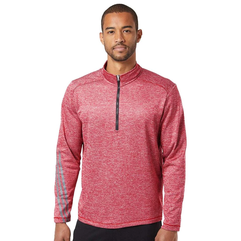 adidas Men's Brushed Terry Heathered Quarter-Zip Pullover 商品