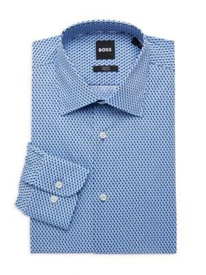 商品Hugo Boss|Hank Polka Dot Slim Fit Stretch Dress Shirt,价格¥525,第1张图片