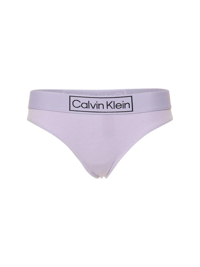 商品Calvin Klein|Logo Cotton Blend Thong,价格¥231,第1张图片