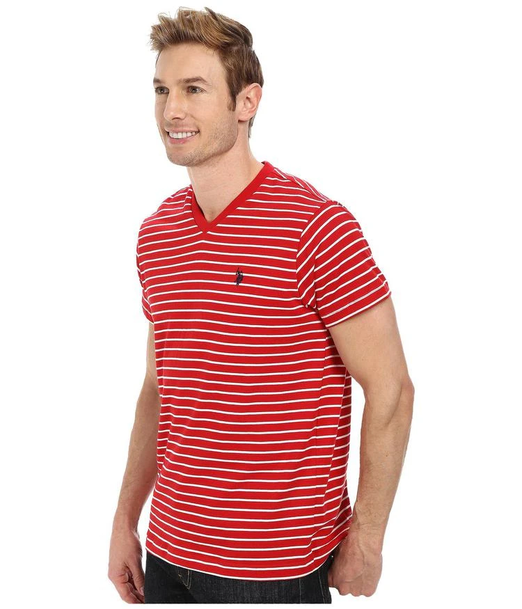 商品U.S. POLO ASSN.|Thin Stripe V-Neck T-Shirt,价格¥219,第2张图片详细描述