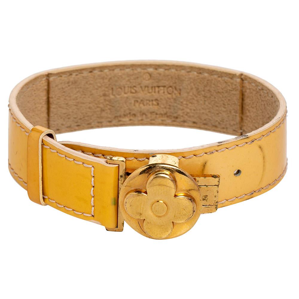 Louis Vuitton Pale Yellow Monogram Vernis Leather Good Luck Bracelet商品第1张图片规格展示