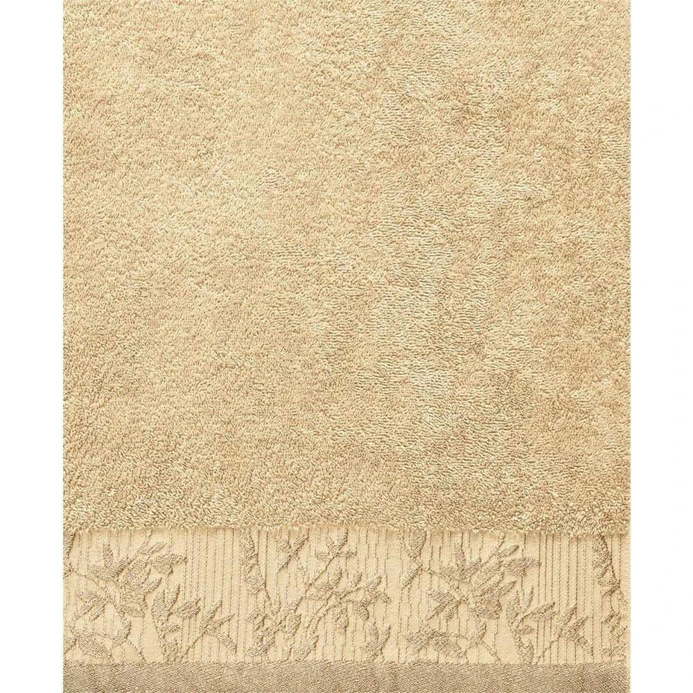 商品Superior|Wisteria Floral Embroidered Jacquard Border Cotton Towel Set, 6 Piece,价格¥531,第3张图片详细描述