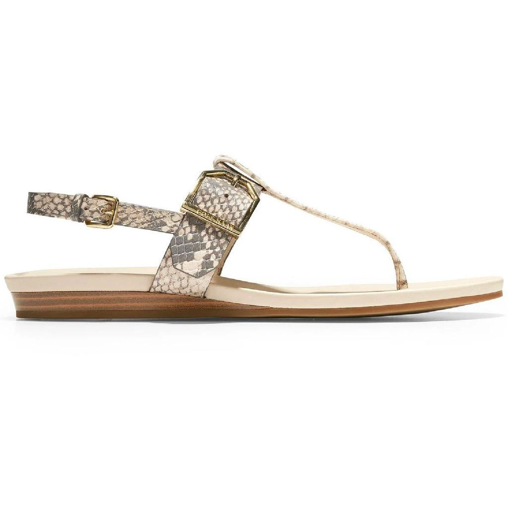 商品Cole Haan|Cole Haan Womens Francine Snake Print Slingback Flat Sandals,价格¥200,第2张图片详细描述