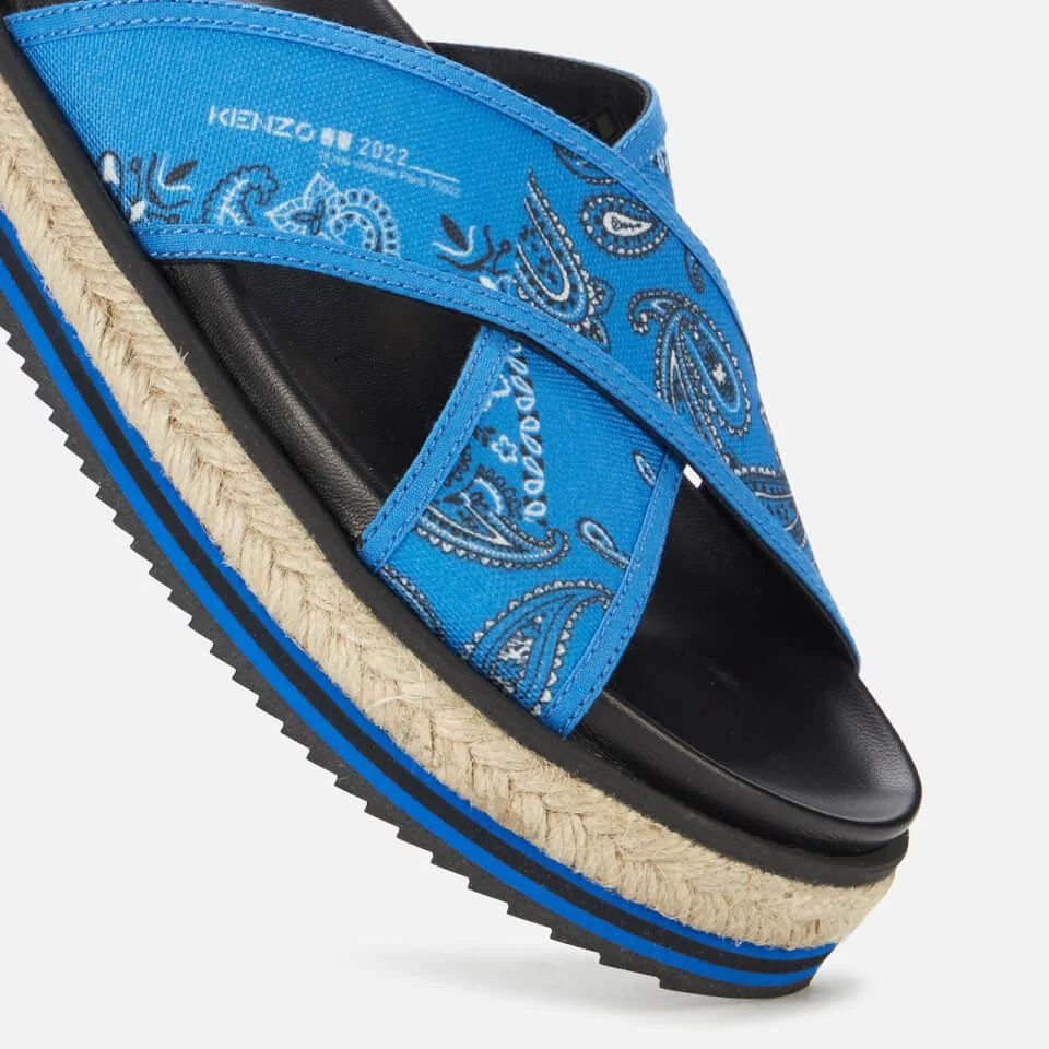 商品Kenzo|KENZO WOMEN'S CROSS MICRO ESPADRILLE SANDALS - ROYAL BLUE,价格¥237,第4张图片详细描述