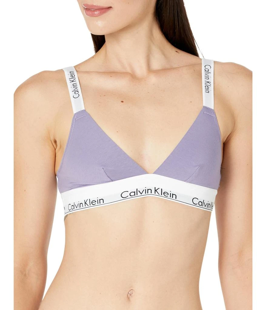 商品Calvin Klein|Modern Cotton Unlined Bralette (Cross-Back),价格¥263,第1张图片