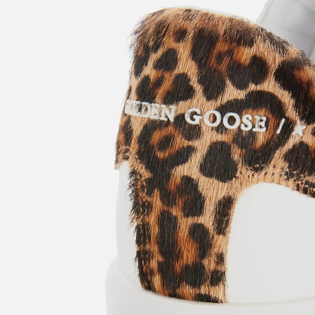 商品Golden Goose|Golden Goose Men's Pure Star Leather Trainers - White/Brown Leopard,价格¥1956,第4张图片详细描述