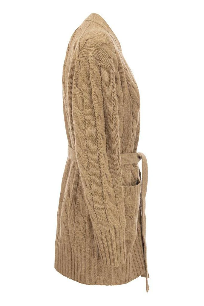 商品Ralph Lauren|POLO RALPH LAUREN Cable-knit cardigan with belt,价格¥3487,第3张图片详细描述