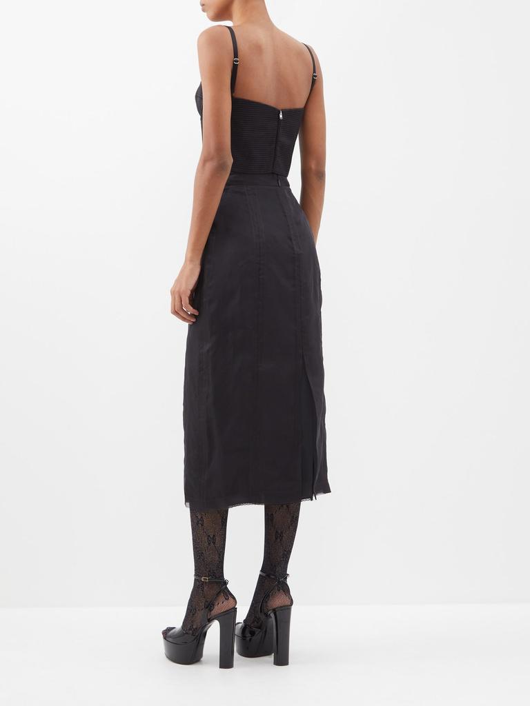 High-rise organza midi skirt商品第5张图片规格展示