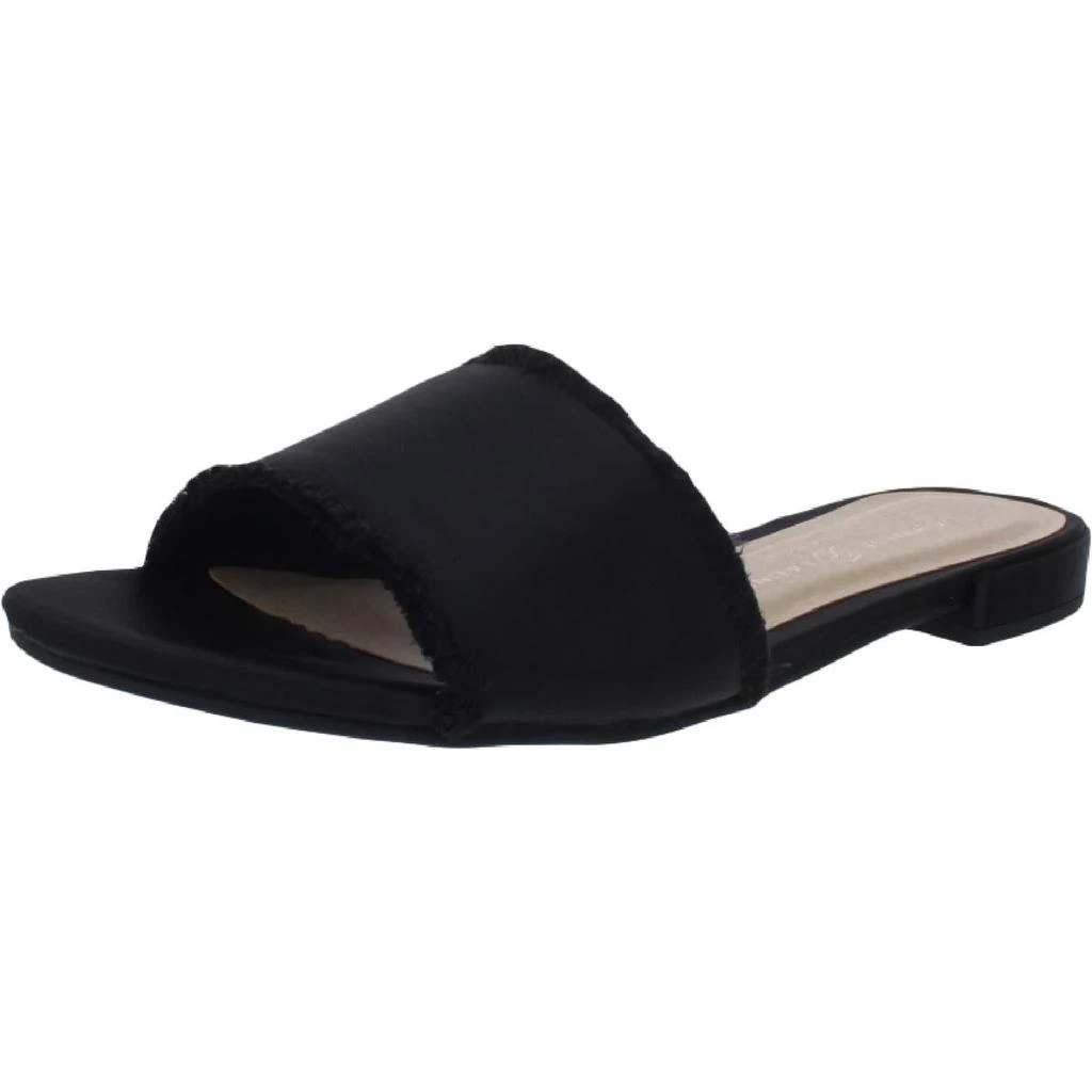 商品Chinese Laundry|Chinese Laundry Womens Pattie Satin Open Toe Flat Sandals,价格¥84,第1张图片