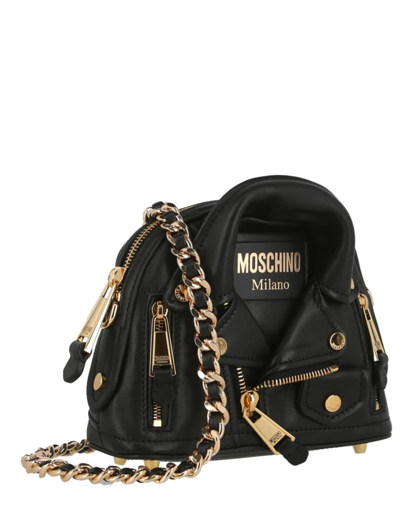 商品Moschino|Biker Jacket Leather Crossbody Bag,价格¥6065,第2张图片详细描述