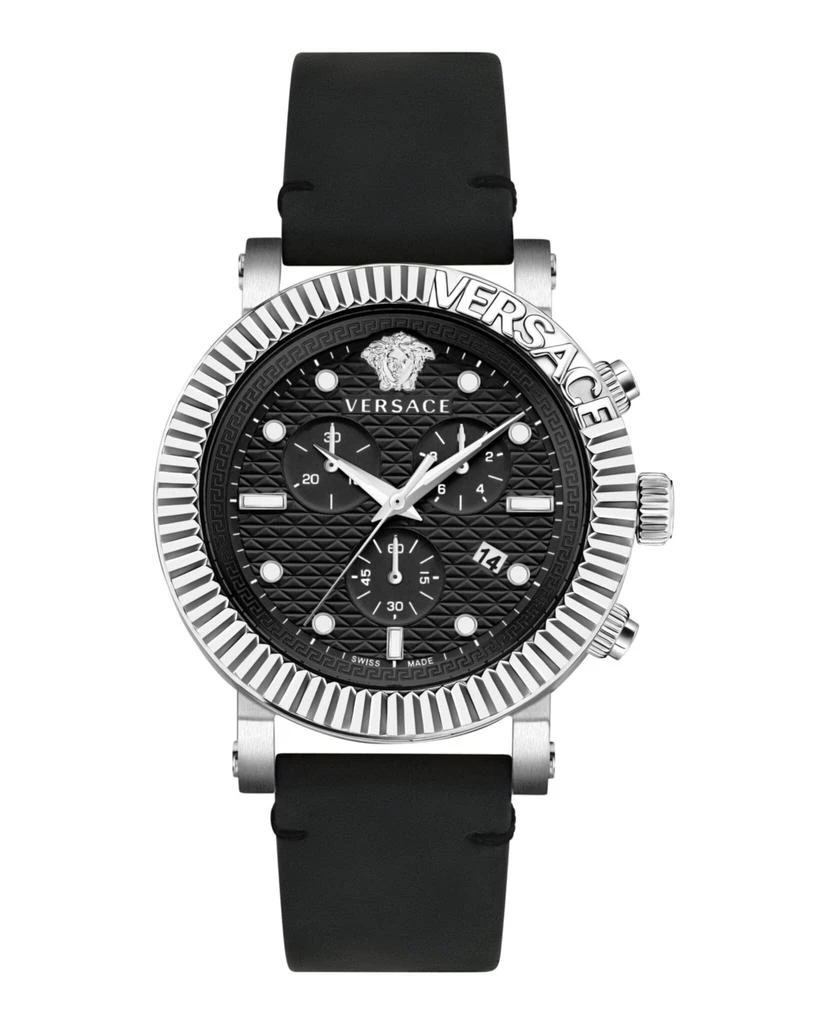 商品Versace|V-Chrono Classic Leather Watch,价格¥3744,第5张图片详细描述