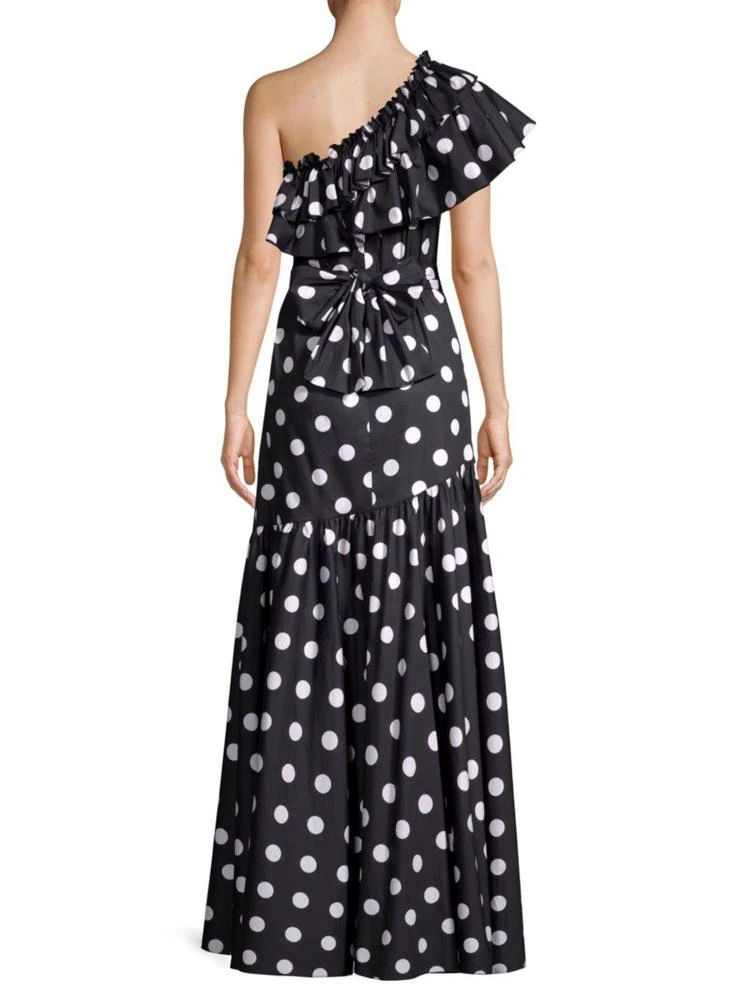 商品CAROLINE CONSTAS|Rhea Polka Dot One-Shoulder Gown,价格¥5948,第2张图片详细描述