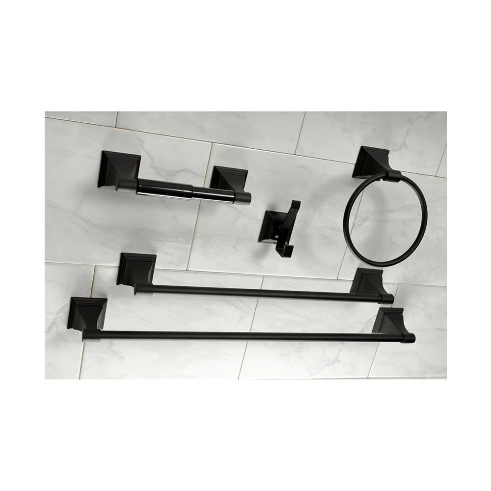 Monarch 18-Inch and 24-Inch Towel Bar Bathroom Accessory Set in Black 商品