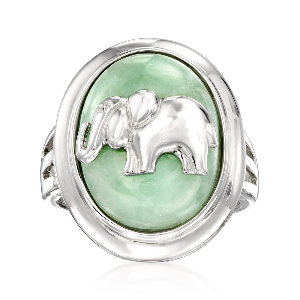 商品Ross-Simons|Jade Elephant Ring in Sterling Silver,价格¥823,第1张图片