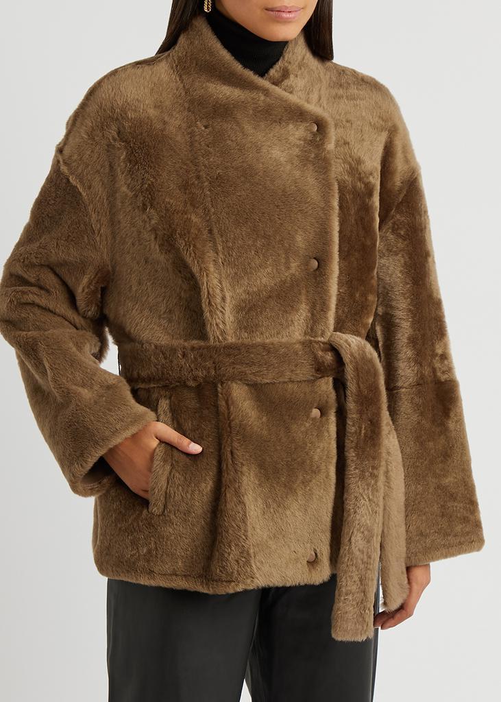 商品Yves Salomon|Belted fur coat,价格¥21397,第4张图片详细描述