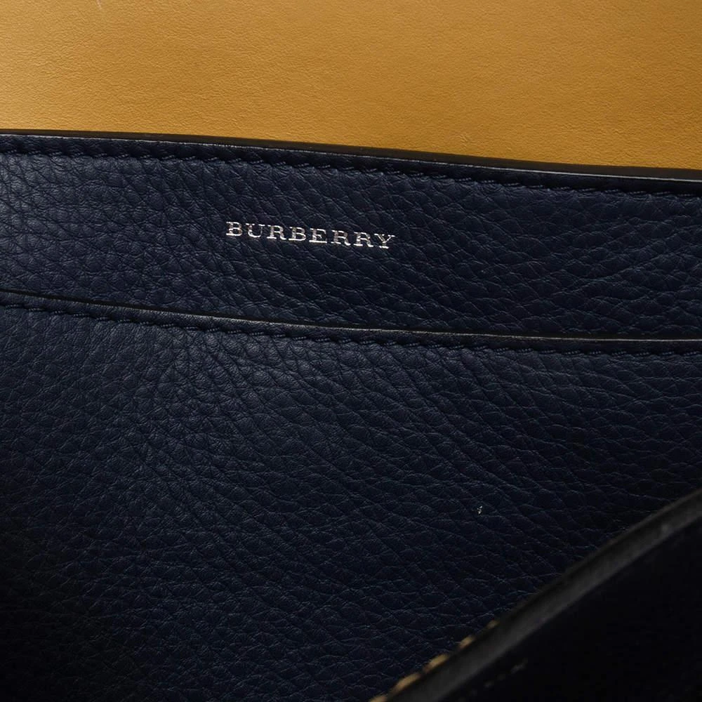 Burberry Navy Blue Leather Small Belt Tote 商品