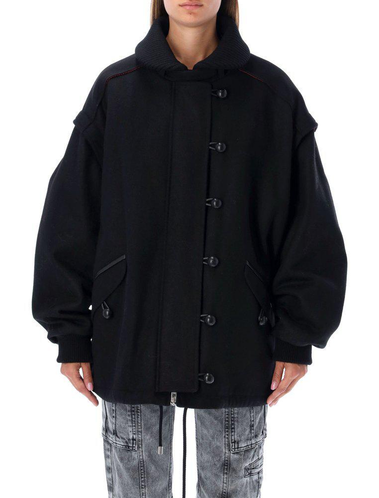 商品Isabel Marant|Isabel Marant Drawstring Buttoned Oversized Jacket,价格¥5759,第1张图片