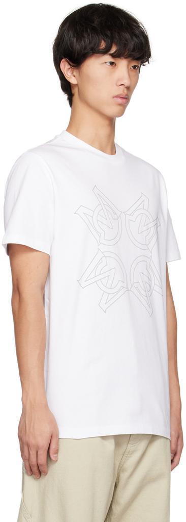 商品Moncler|White Monogram T-Shirt,价格¥2644,第4张图片详细描述