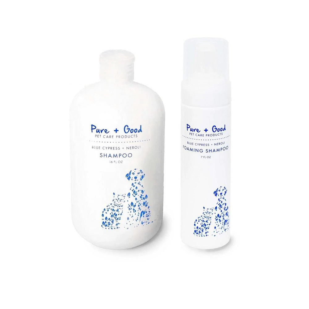 商品Pure + Good|Pet Blue Cypress + Neroli Shampoo & Blue Cypress + Neroli Foaming Shampoo Set,价格¥209,第1张图片