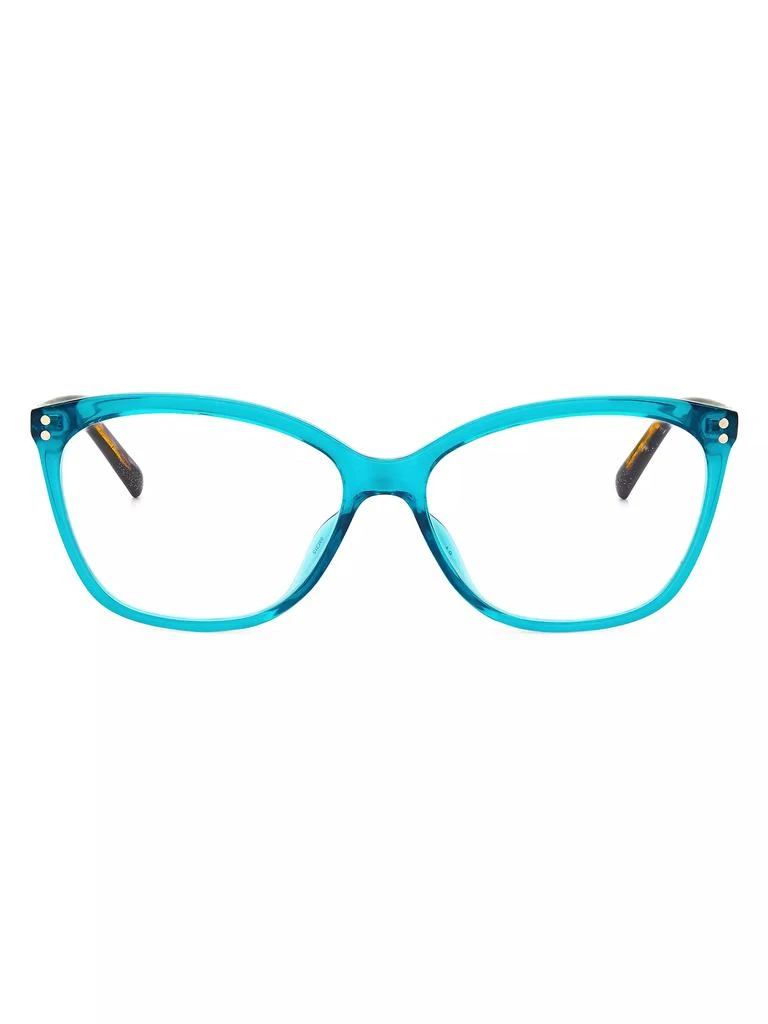 商品Kate Spade|Milena 55MM Blue Block Cat-Eye Glasses,价格¥511,第1张图片