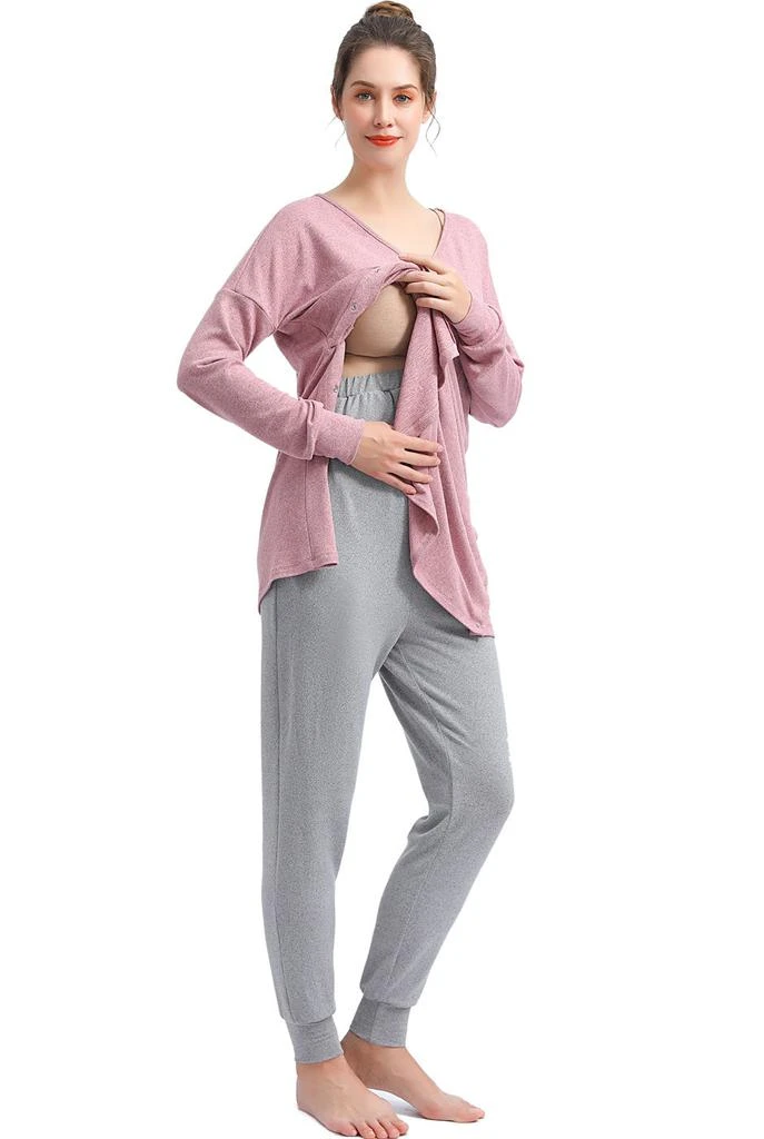 商品Kimi & Kai|Emilia Maternity/Nursing Lounge Sweatshirt & Jogger Pants,价格¥740,第3张图片详细描述
