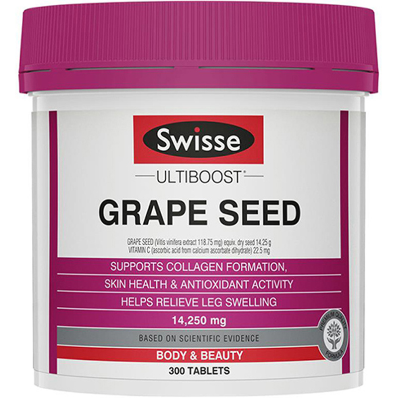 Swisse | 澳洲swisse葡萄籽胶囊精华提取物300粒范冰冰同款亮白原花青素opc 184.10元 商品图片