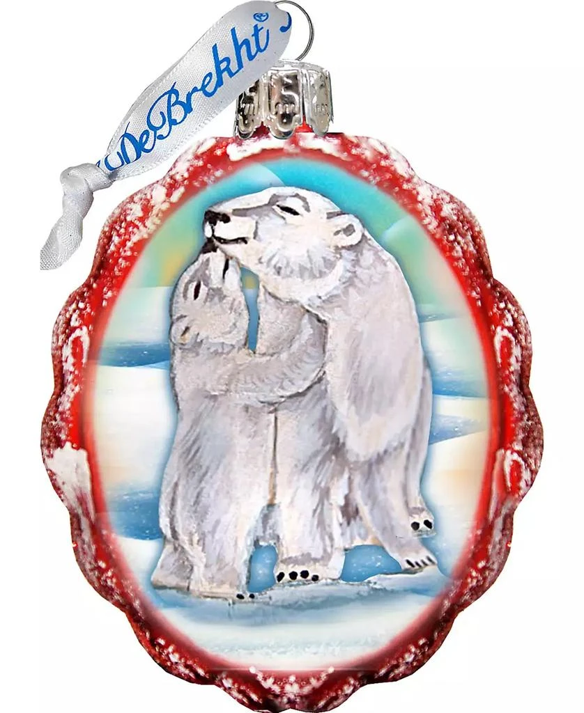 商品G.DeBrekht|Santa Polar Bear Cubs Glass Ornament,价格¥385,第1张图片