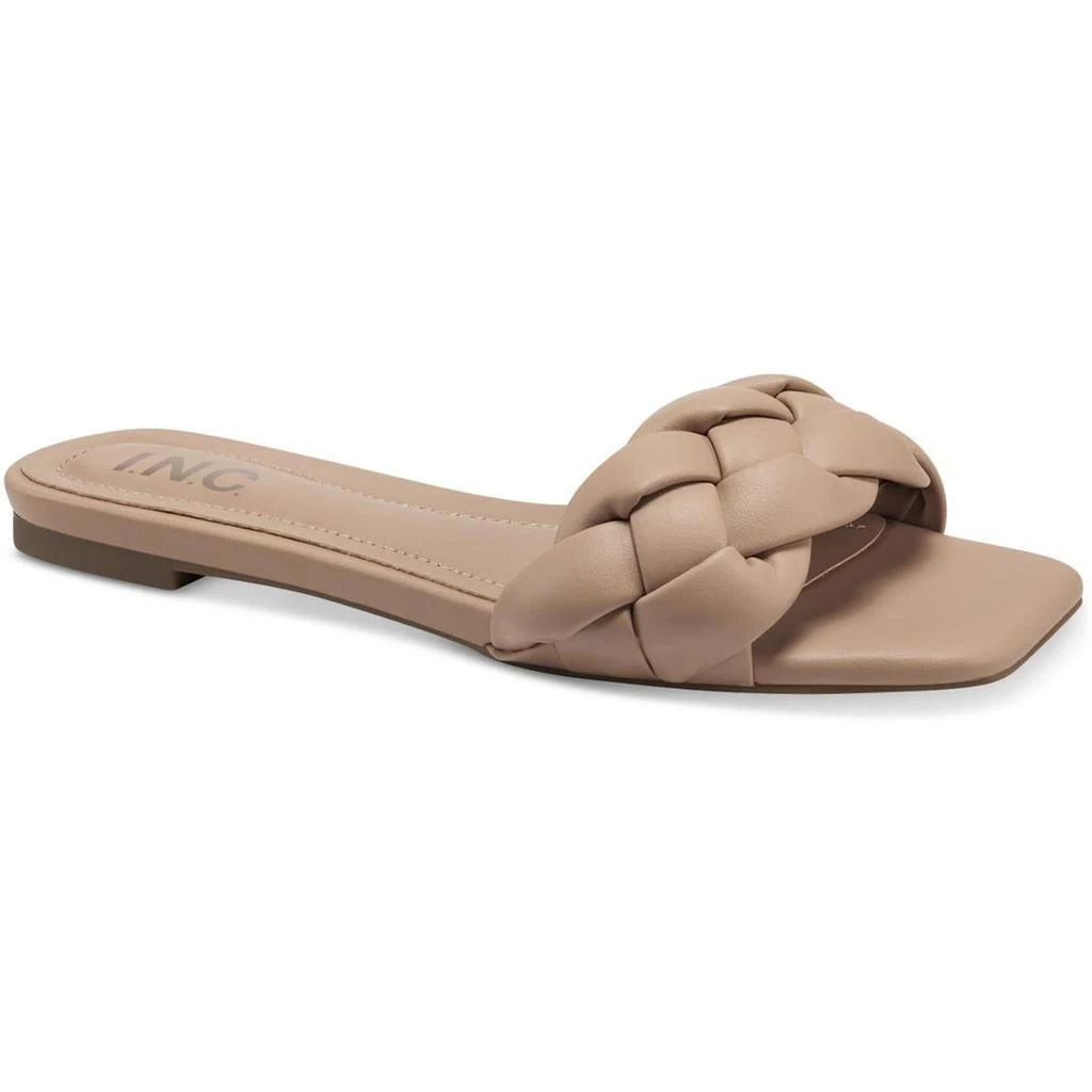 商品INC International|INC Womens Partee Faux Leather Slip On Slide Sandals,价格¥74,第2张图片详细描述