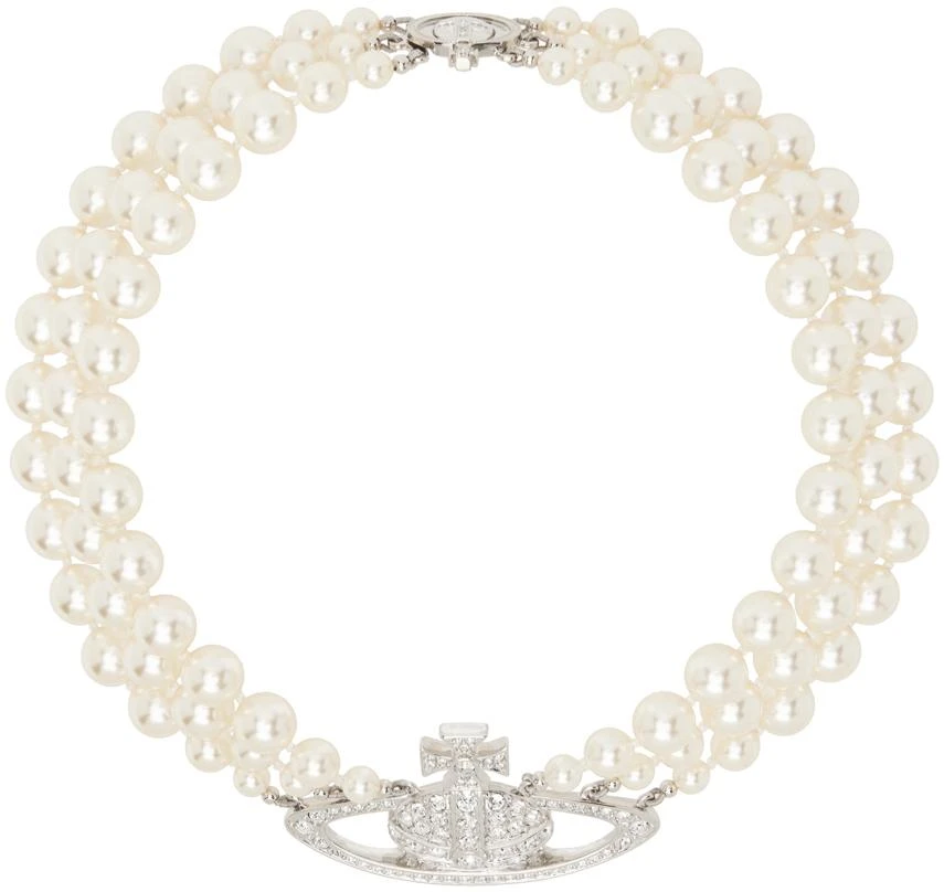 商品Vivienne Westwood|White Pearl Bas Relief Choker,价格¥3905,第1张图片
