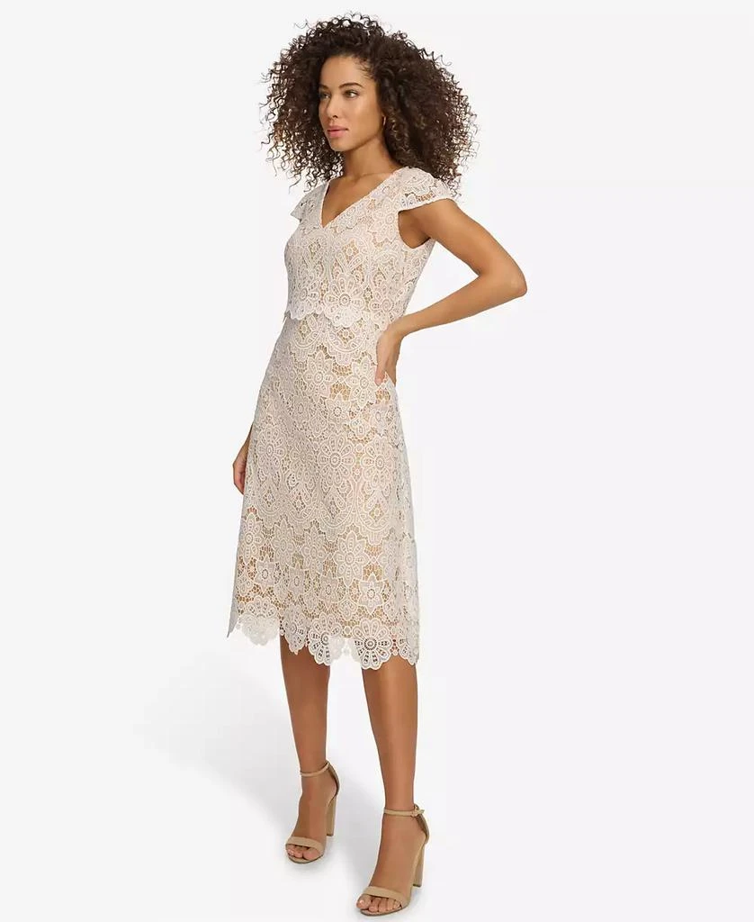 商品Kensie|Women's Floral-Lace A-Line Dress,价格¥1106,第3张图片详细描述