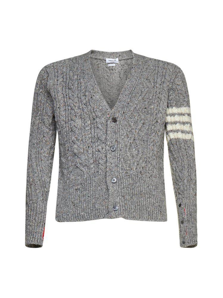 商品Thom Browne|Thom Browne 4-Bar Knitted Cardigan,价格¥5257,第1张图片