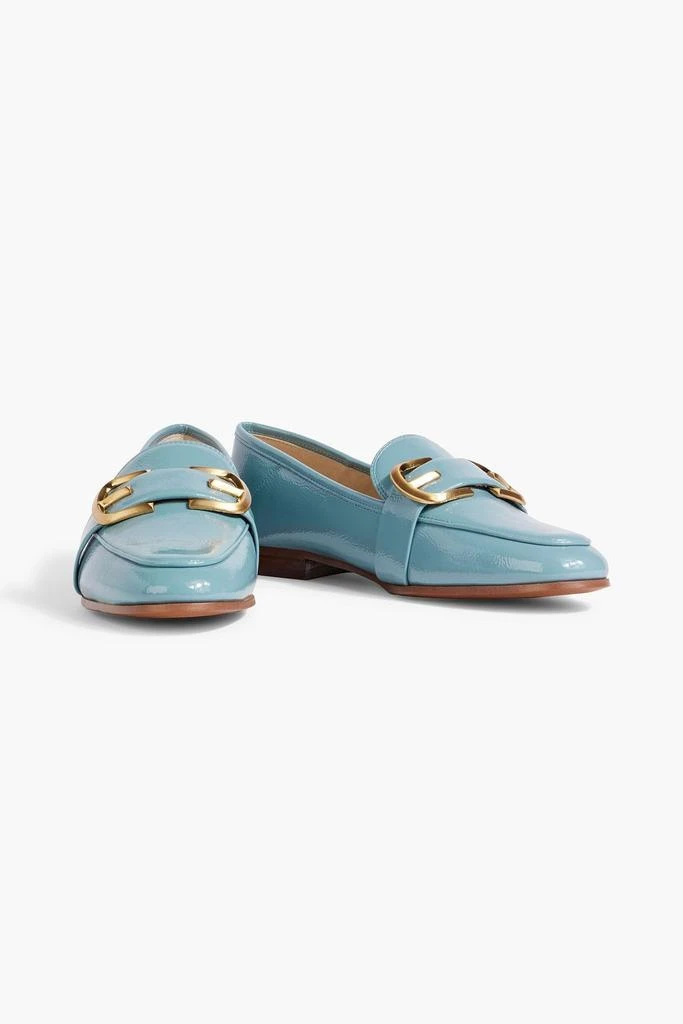 商品Sam Edelman|Leonie buckle-embellished faux patent-leather loafers,价格¥286,第2张图片详细描述