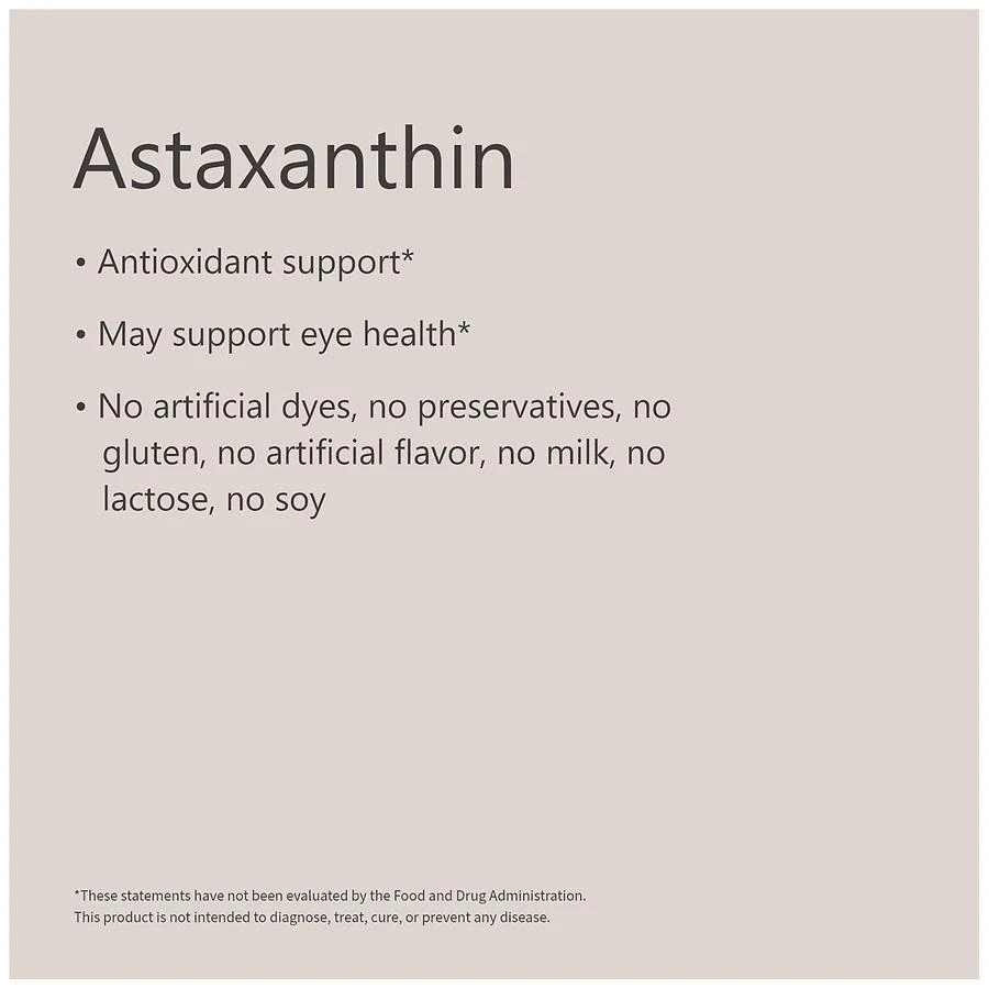 商品Walgreens|Astaxanthin 5 mg Softgels,价格¥101,第3张图片详细描述