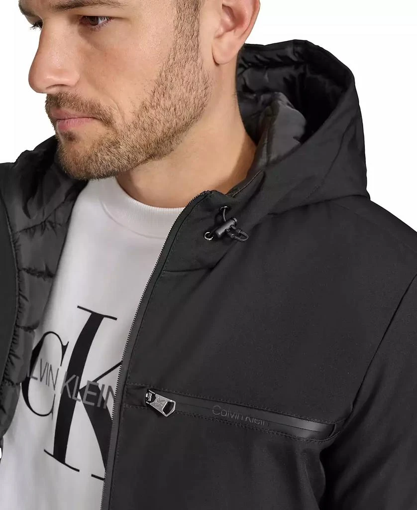 商品Calvin Klein|Men's Infinite Stretch Water-Resistant Hooded Jacket,价格¥592,第5张图片详细描述