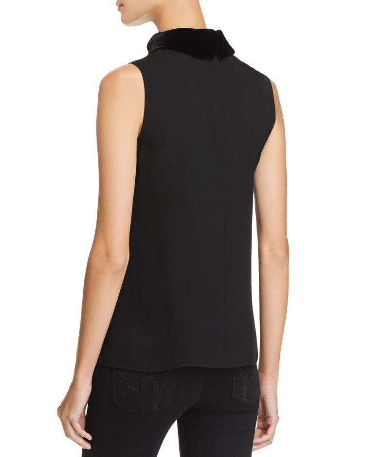 商品Theory|Theory Velvet Collar Silk Top - 100% Exclusive ,价格¥584,第2张图片详细描述