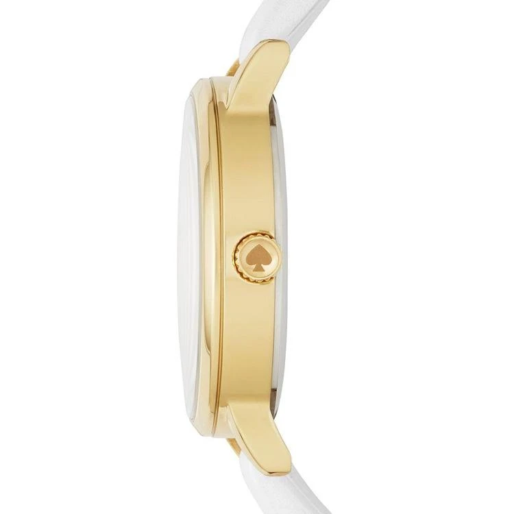 商品Kate Spade|Women's Metro White Leather Strap Watch 34mm KSW1317,价格¥1263,第2张图片详细描述