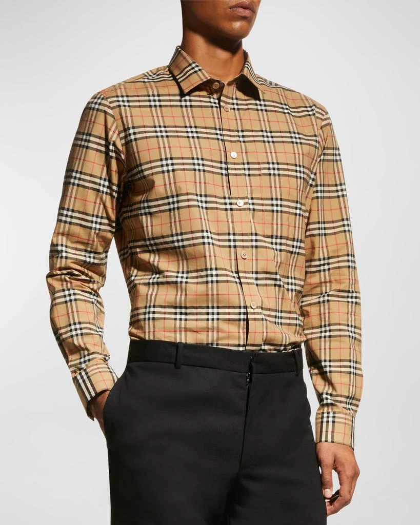 商品Burberry|Men's Simpson Check-Pattern Sport Shirt,价格¥3318,第1张图片