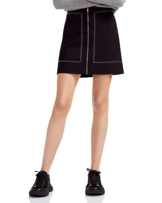 商品Maje|Jimage Studded A-Line Mini Skirt,价格¥590,第1张图片