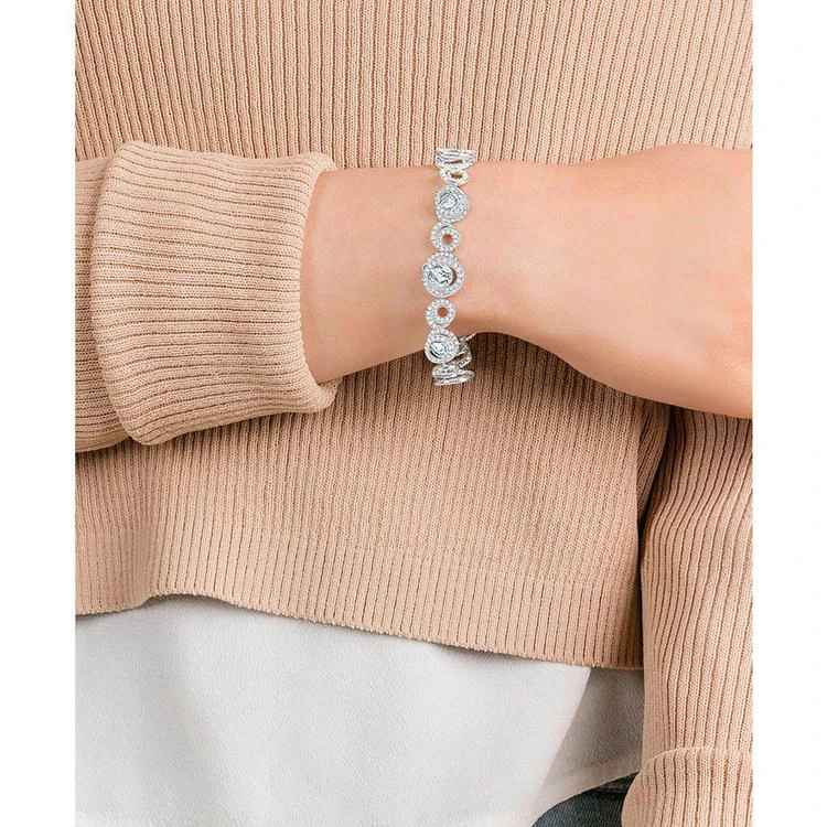 商品Swarovski|Silver-Tone Crystal & Pavé Link Bracelet,价格¥1490,第2张图片详细描述