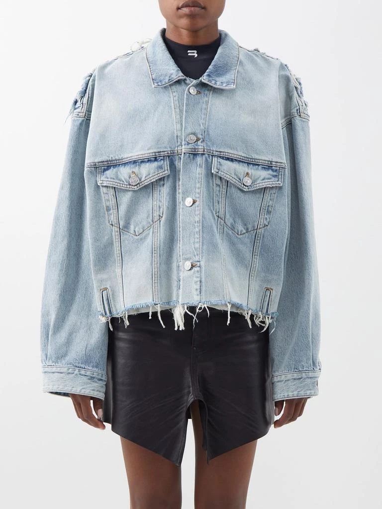 商品Balenciaga|Deconstructed oversized denim jacket,价格¥10825,第1张图片