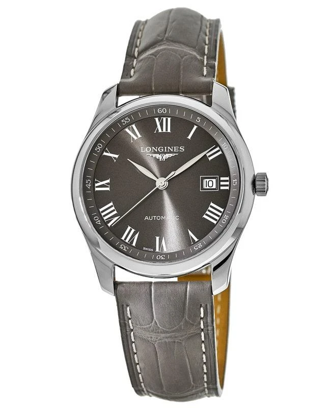 商品Longines|Longines Master Collection Automatic 40mm Grey Dial Grey Leather Men's Watch L2.793.4.71.3,价格¥11952,第1张图片