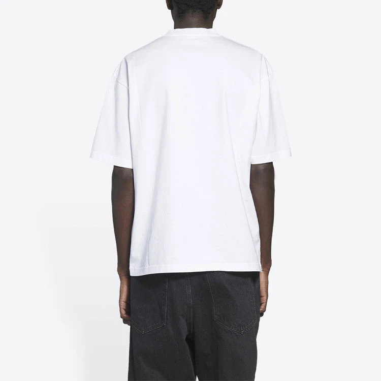 商品[国内直发] Balenciaga|巴黎世家 Logo印花字母套头短袖T恤 男女同款 白色,价格¥4367,第5张图片详细描述