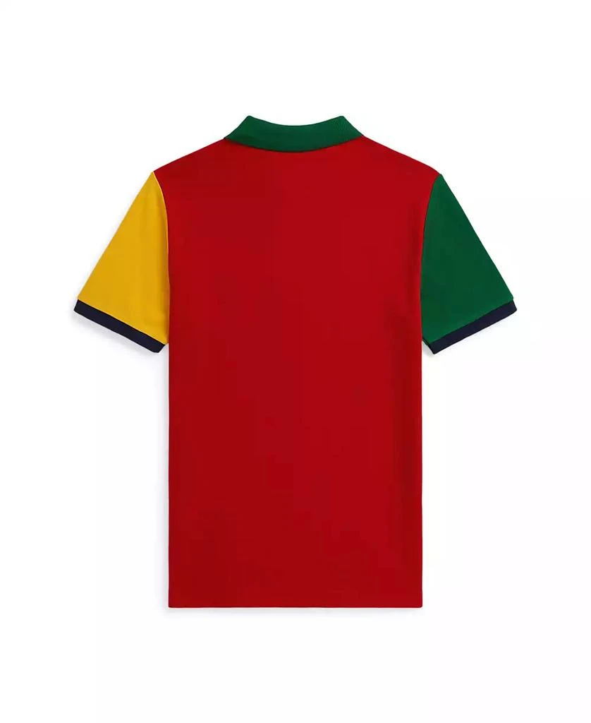 商品Ralph Lauren|Big Boys Big Pony Color Blocked Mesh Polo Shirt,价格¥308,第2张图片详细描述