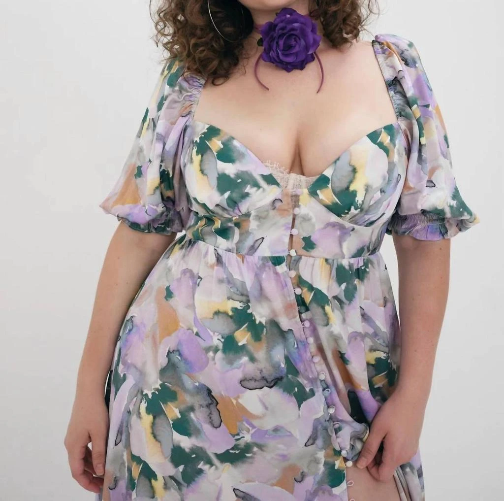 商品For Love & Lemons|Megan Maxi Dress In Purple,价格¥1027,第2张图片详细描述