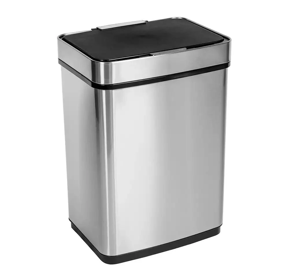 商品Honey Can Do|50L Stainless Steel Trash Can with Motion Sensor and Soft Close,价格¥2210,第1张图片
