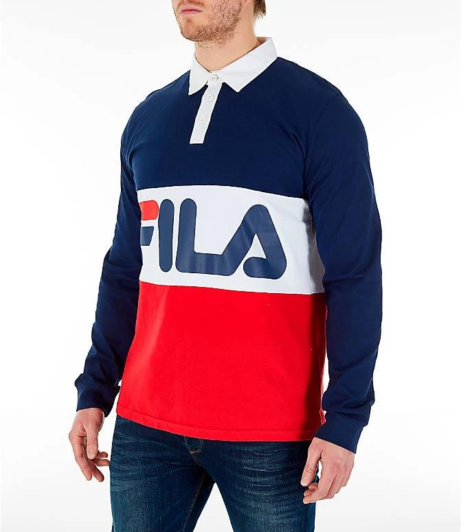 商品Fila|Men's FILA Harley Rugby Long Sleeve Collared Shirt,价格¥149,第4张图片详细描述