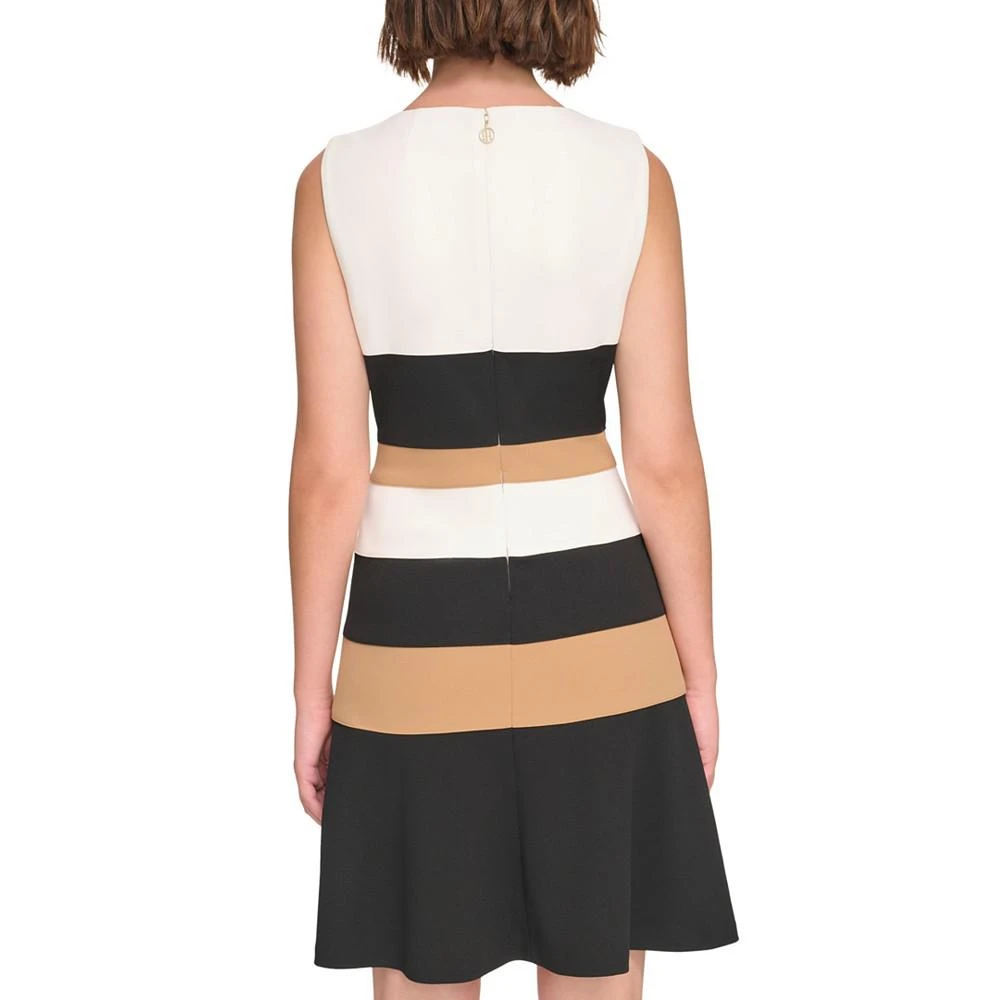 商品Tommy Hilfiger|Women's Colorblocked Scuba Crepe Sleeveless Dress,价格¥599,第2张图片详细描述