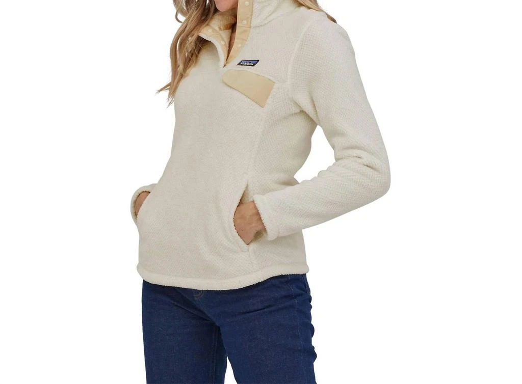 商品Patagonia|Women Re-Tool Snap-T Fleece Pullover In Raw Linen: White X-Dye,价格¥876,第3张图片详细描述